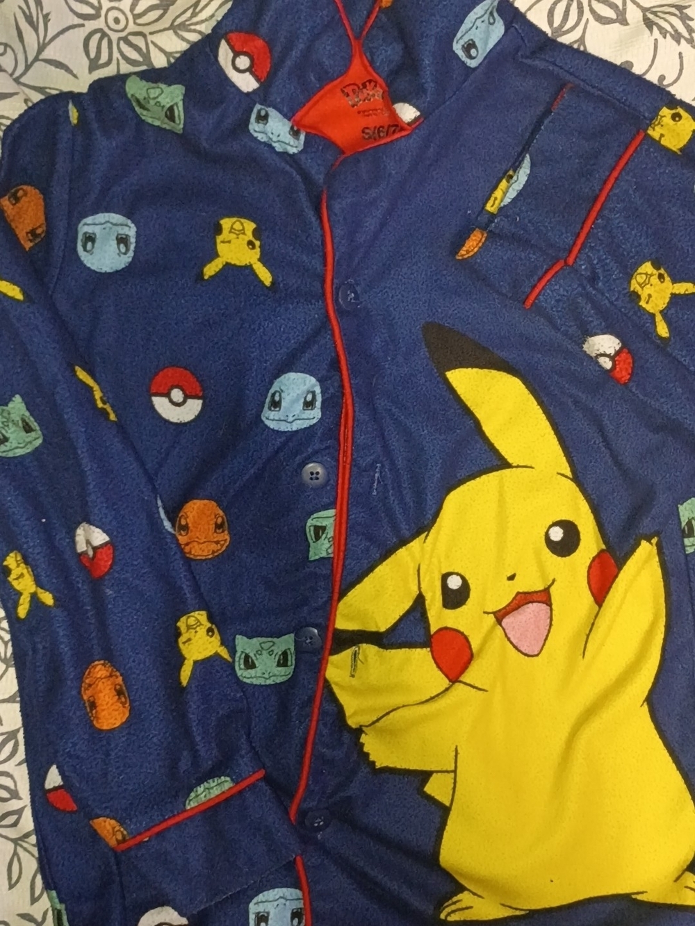 Pokemon Kids Pajama Set with Pikachu - Blue & Yellow